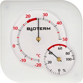 Unutarnji bimetalni termometar s higrometrom (-20 do +50°C), bijeli