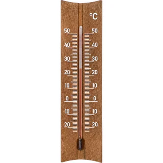 Drveni sobni termometar (-20 do +50°C), tamno smeđi, 15cm