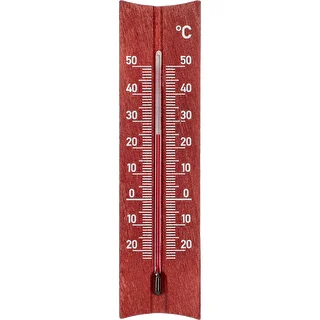 Drveni sobni termometar (-20 do +50°C), boja mahagonija, 15 cm