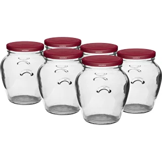 Staklenka Amfora 580 ml (fi 82) s bordo poklopcem 6 kom