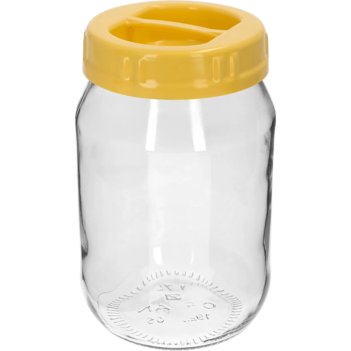 Staklenka TO 1,7 L sa žutim plastičnim poklopcem, s ručkom, fi 100, 1 kom.