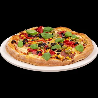 Okrugli kamen za pizzu, izrađen od kordierita, promjer 33 cm