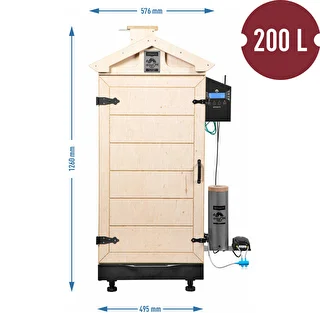 Bezokvirna pušnica dragON PLYWOOD NATURE s Wi‑Fi upravljačem, 200L – photo 8