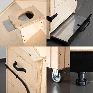 Bezokvirna pušnica dragON PLYWOOD NATURE s Wi‑Fi upravljačem, 200L – photo 6
