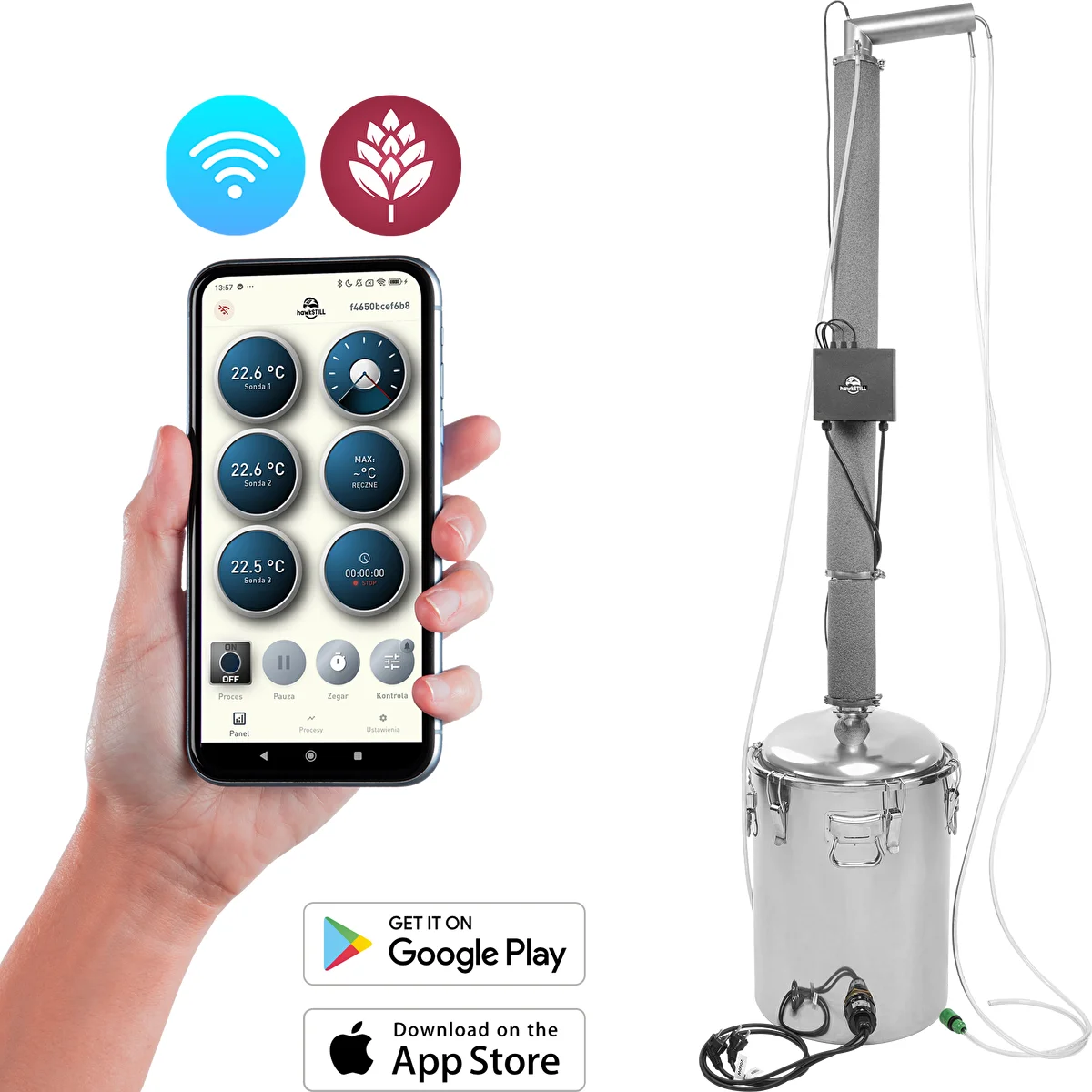 Destilator hawkSTILL Aabratek 2.3 60 L WiFi