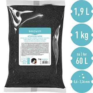 Activated Duo Carbon - mješavina aktivnog kamenog (mineralnog) i kokosovog ugljena, 1 kg, za 60 L – photo 3