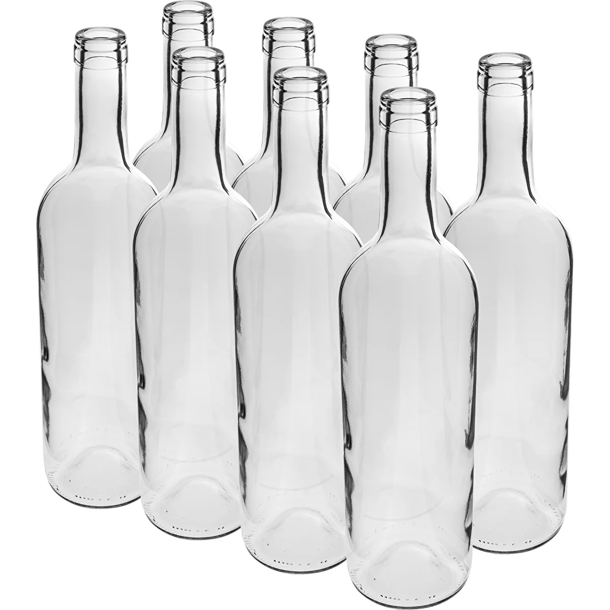 Bijela boca za vino 0,75 L - paket 8 kom.