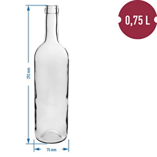 Bijela boca za vino 0,75 L - paket 8 kom. – photo 3