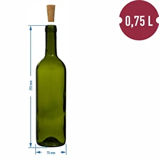 Olivna boca za vino 0,75 L - paket 8 kom. – photo 6