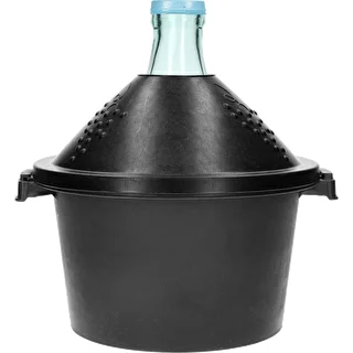 Stakleni balon za vino 5 L - u plastičnoj košari – photo 1