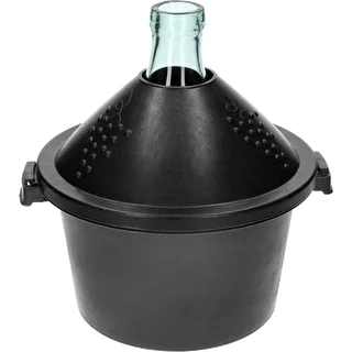 Stakleni balon za vino 5 L - u plastičnoj košari – photo 3