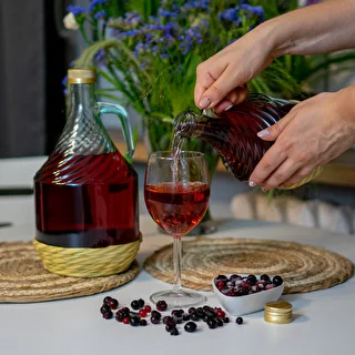 Demižon Dama 1L u opletu, s čepom – photo 4