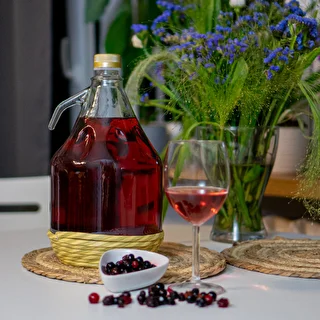 Demižon Dama 3 l u opletu, s čepom – photo 3