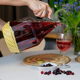 Demižon Dama 3 l u opletu, s čepom – photo 5
