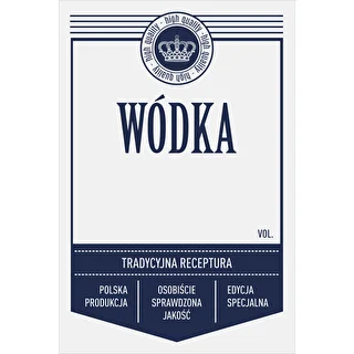 Samoljepljive etikete 60x90 mm za boce, votku, bijele, 20 kom.