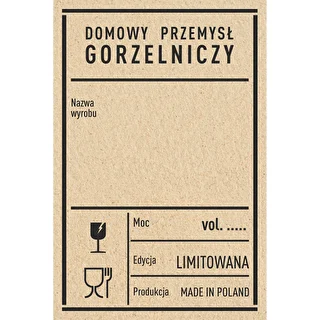 Samoljepljive naljepnice 60x90 mm za boce, votku, PRL, 20 kom.