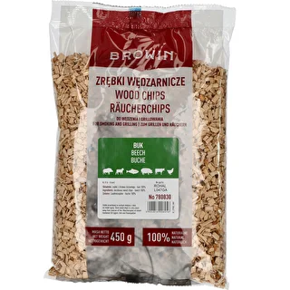 Drvna sječka za dimljenje/roštiljanje, bukva, 450 g, klasa 8