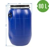 Bačva za kupus, krastavce 80 L, plava s obručem - 12 
