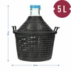 Balon za vino 5L u plastičnoj košari - 6 