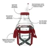 Balon za vino lagan, nelomljiv, s remenima, 10 L - 4 