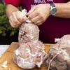 Bijela mrežica za mesne proizvode dimenzija 12,5 cm x 50 m, s toplinskom otpornošću do 220°C - 10 