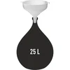 Bijeli plastični lijevak fi 25cm - 2 