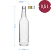 Boca 500 ml za votku ravna s čepovima - 8 kom. - 7 