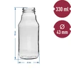 Boca TO za sok 330 ml s čepom fi 43 - 6 kom. - 4 