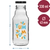 Bočica twist off 330 ml s čepom fi43 i šarenim tiskom - 6 kom. - 6 