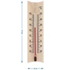 Drveni sobni termometar (-20 do +50°C), svijetlosmeđi, 15 cm - 5 
