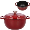 Emajlirani lijevani lonac - bordo, 4 L  - 1 