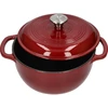 Emajlirani lijevani lonac - bordo, 4 L - 2 