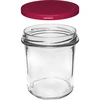 Jednostavna staklenka 350 ml (fi 82) s bordo poklopcem 6 kom. - 3 
