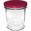 Jednostavna staklenka 350 ml (fi 82) s bordo poklopcem 6 kom. - 2 