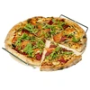Kamen za pizzu s ručkom i nožem, od kordierita, okrugli 33 cm - 5 