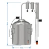 Klasični destilator Convex 18 L - 2 odstojnika - 9 