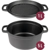 Lonac od lijevanog željeza s tavom, 5 L + 1 L - 2 