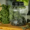 Netlomljiva, višenamjenska staklenka s crnim poklopcem, 3L - 10 