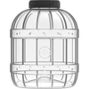 Netlomljiva, višenamjenska staklenka s crnim poklopcem, 5L - 3 