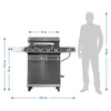 Plinski roštilj dragON BBQ201, 18,8 kW, srebrni - 12 
