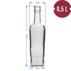 Pryncypalna boca 500 ml s čepom, 6 kom. - 6 