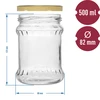Rebrasta staklenka 500ml - sa zlatnim poklopcem fi 82/6, 6 kom. - 5 