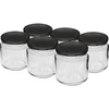 Staklenka 212ml fi66/4 s crnim poklopcem 6 kom.  - 1 