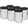 Staklenka 250 ml fi 66/4 crni poklopac - 6 kom.  - 1 