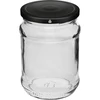 Staklenka 250 ml fi 66/4 crni poklopac - 6 kom. - 2 