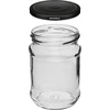Staklenka 250 ml fi 66/4 crni poklopac - 6 kom. - 3 