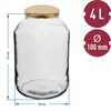 Staklenka 4 L s poklopcem ø 100 - 3 