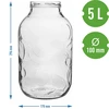 Staklenka 5 L fi 100, bez poklopaca, 6 kom. - 9 
