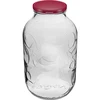 Staklenka 5L s ornamentom poklopac bordo fi 100  - 1 