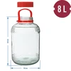 Staklenka 8 L s plastičnim poklopcem - 6 